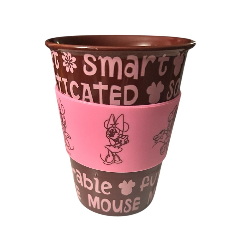 Disney Parks Minnie Mouse Ceramic Mug‎ – Rubber Grip – Cute & Collectible!